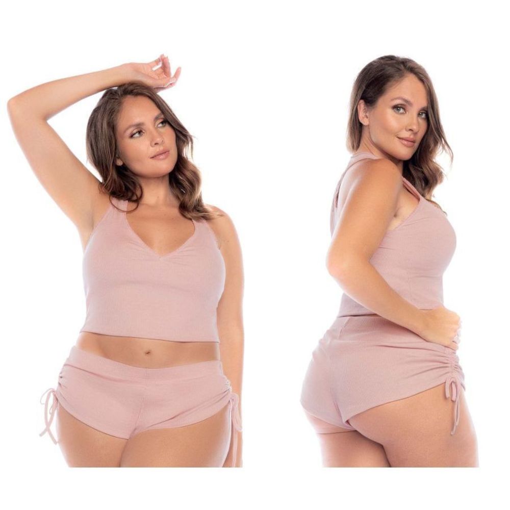 Mapale 7570X Two Piece Pajama Set Color Rose